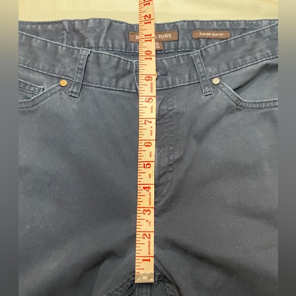 Michael Kors Men’s Parker Slim Fit Navy Twill Pants Sz 32/32 EUC - Picture 6 of 12